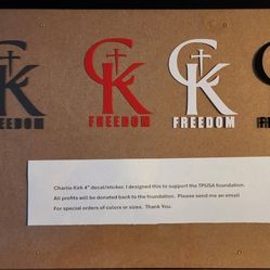 Charlie Kirk Freedom Decal/sticker