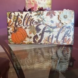 Fall Decor Wood Sign Shelf Sitter