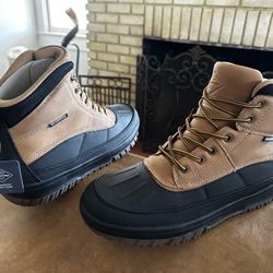 St. John's Bay Mens Hatley Flat Heel Lace Up Boots   Men’s Size 11 Dark Brown | Medium (OPEN TO TRADES)