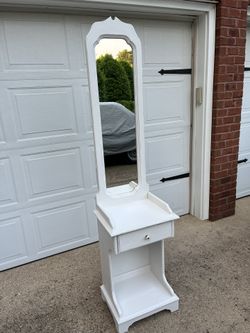 Hall Stand/ Mirror 74” h x 18” w x 14” d