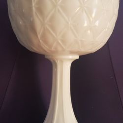 Vintage White Milk Glass Pedestal Bowl.