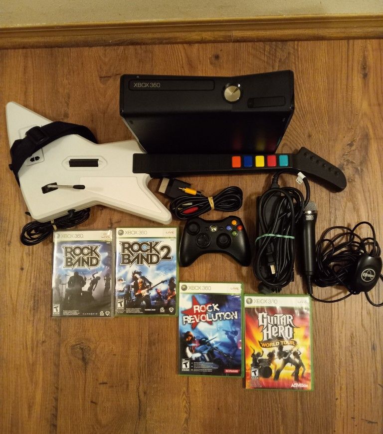 Xbox 360 Rock Band Guitar Hero Set
