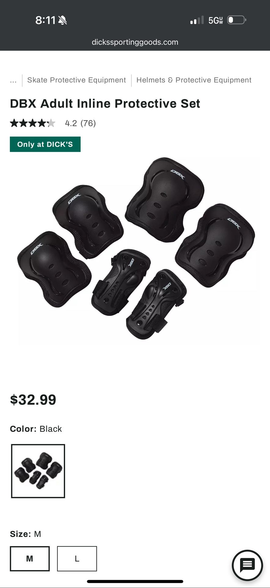 Knee, Elbow, Wrist Protection For Skating