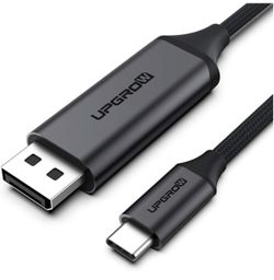 USB C to DisplayPort Cable 4K@60Hz 4FT for Home Office USB C to DP Cable Compatible with MacBook Pro/Air, iPad Pro with USB-C Port laptops/Phones, Mod