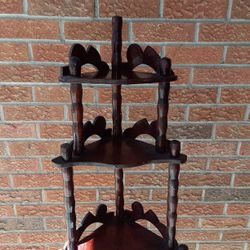 Vintage Wooden Corner Shelf 