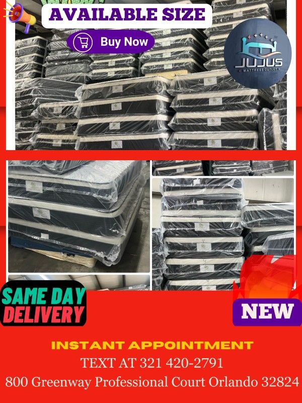 🔥🔥TWIN,FULL,QUEEN AND KING MATTRESS STARTING AT $150‼️A SET BEST PRICE IN TOWN BEST PRICE ON  BRAND NEW PLUSH TOP MATTRESS ORTHOPEDIC 🔥🔥