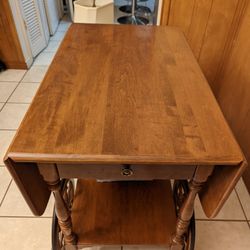 Antique Drop Side Tea Cart

