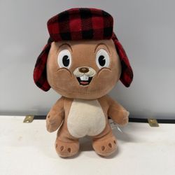 Universal Studios Earl the Squirrel Plush with Red and Black Checkered Hat