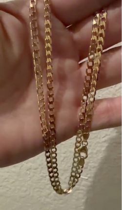 Cadena cubana 14k nueva