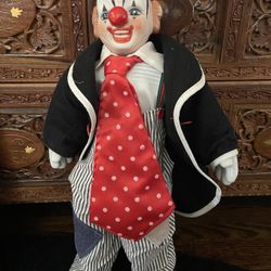 Large Vinatge Hobo Clown Porcelain Doll