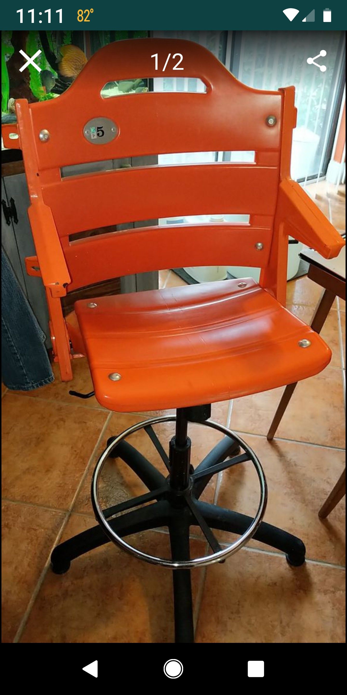 Real Shea Stadium Seat Barstool