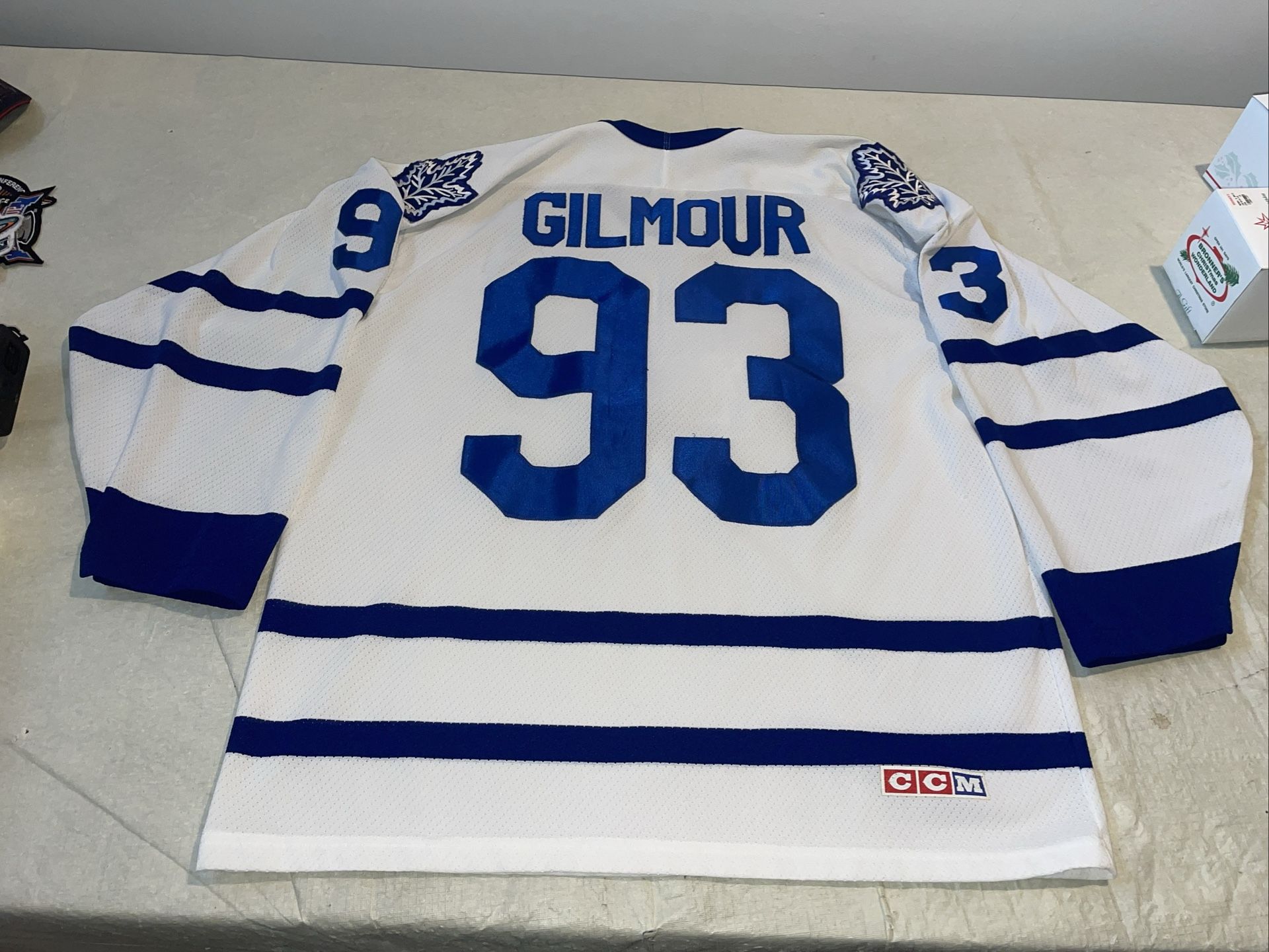 Doug Gilmour Toronto Maple Leafs Jersey Mens Large Clean White Mic Ccm Sewn 90s