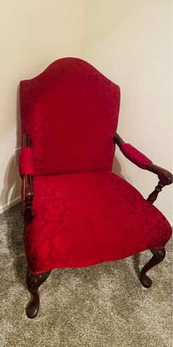 Vintage red upholstered chair