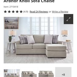 Grey sofa chaise