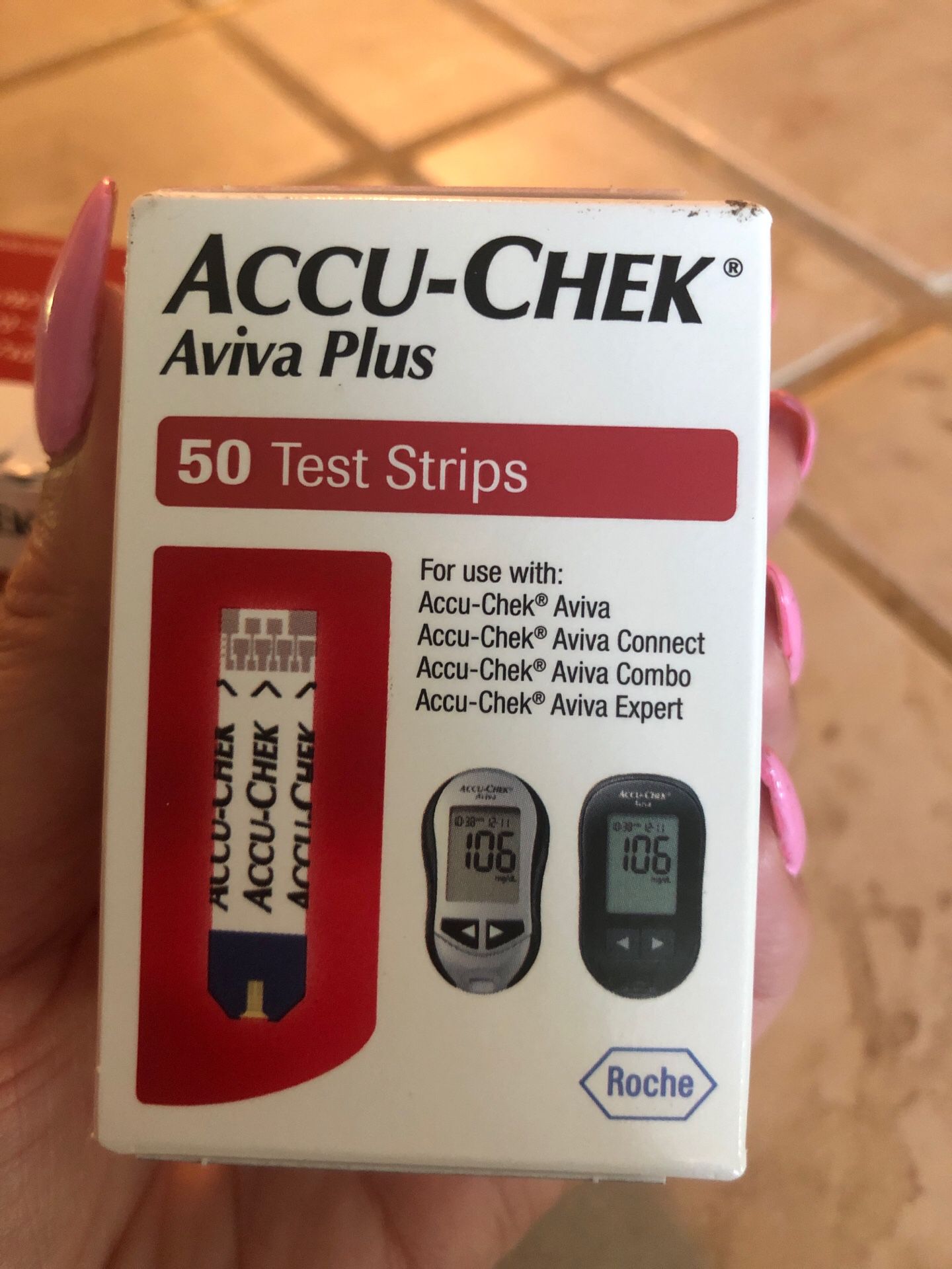 ACCU-CHEK aviva plus glucose test strips