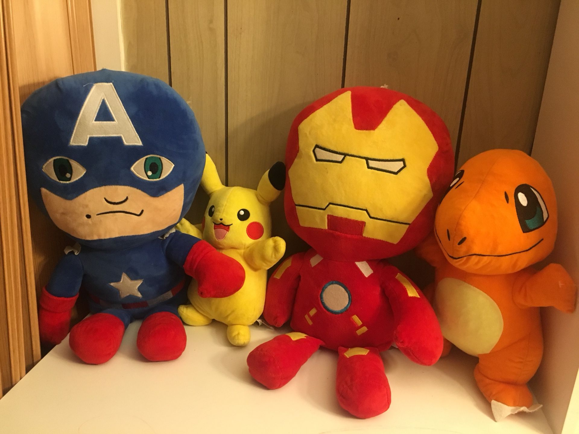 Captain America, Iron Man, Pokémon characters
