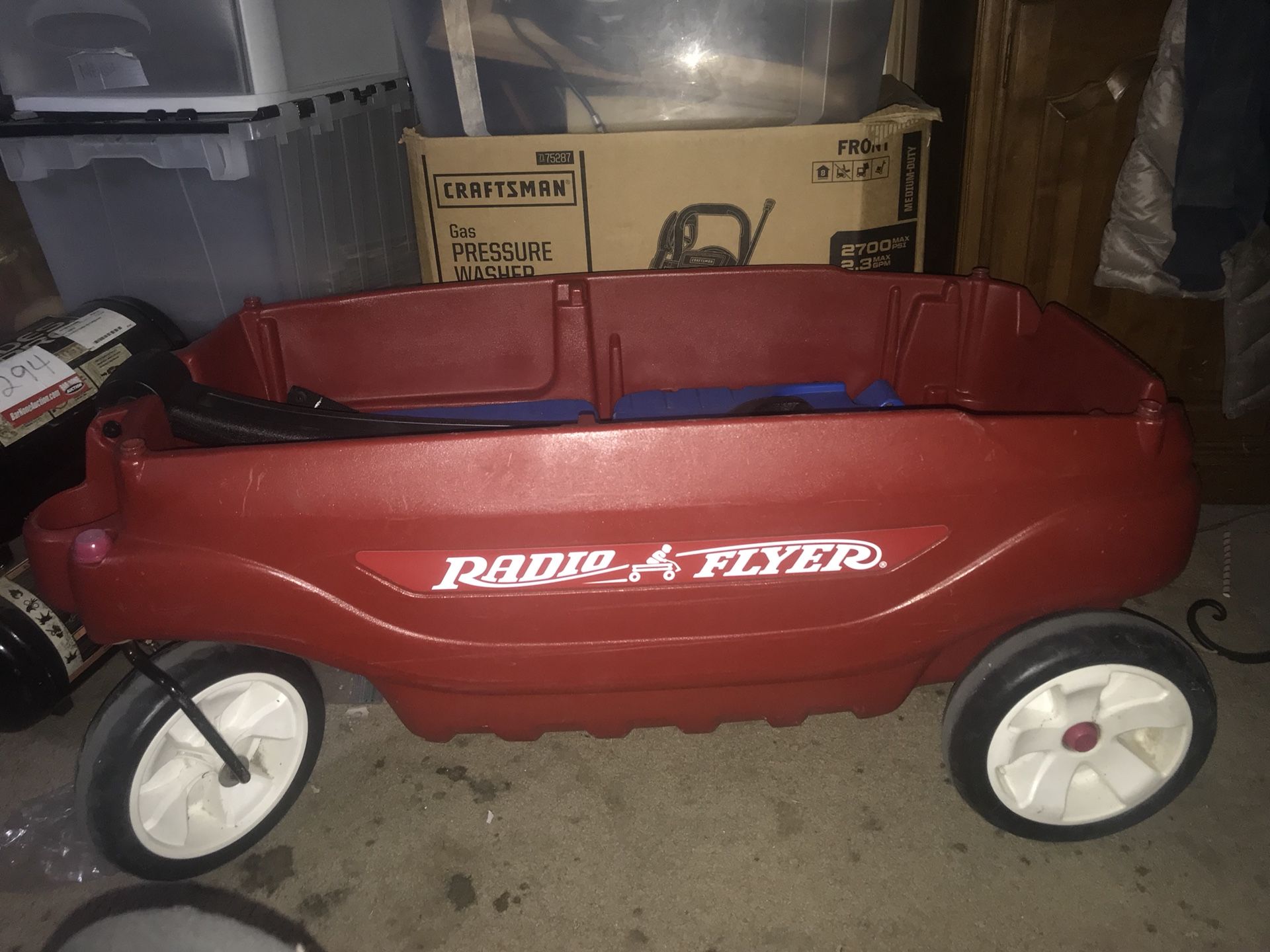 Kids toy red wagon