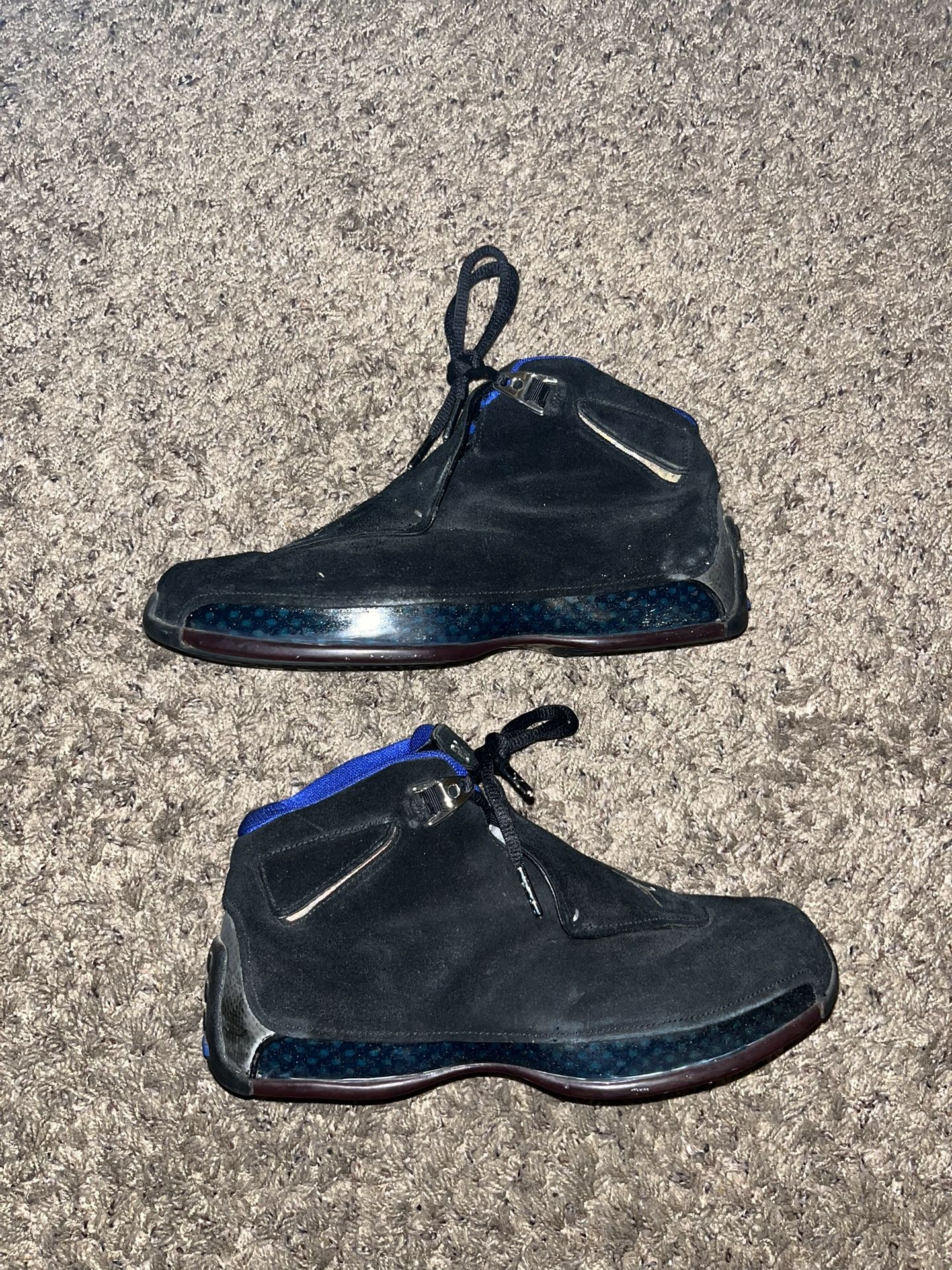 Air Jordan 18 Retro 2003 Black Sport Royal blue Size 8