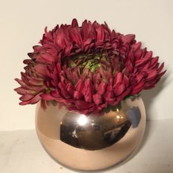 Faux Chrysanthemum and Vase