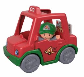 Little People Have a Slice Pizza Delivery Car