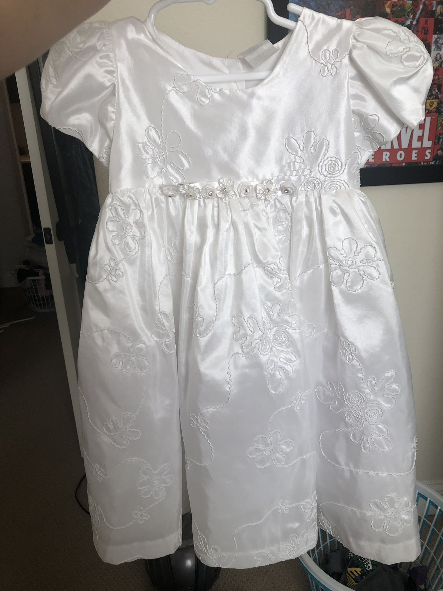 White Dress for Baptismal, Flower Girl etc
