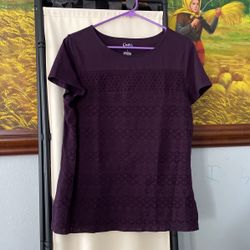 Women’s Large Croft & Barrow Purple Shirt 