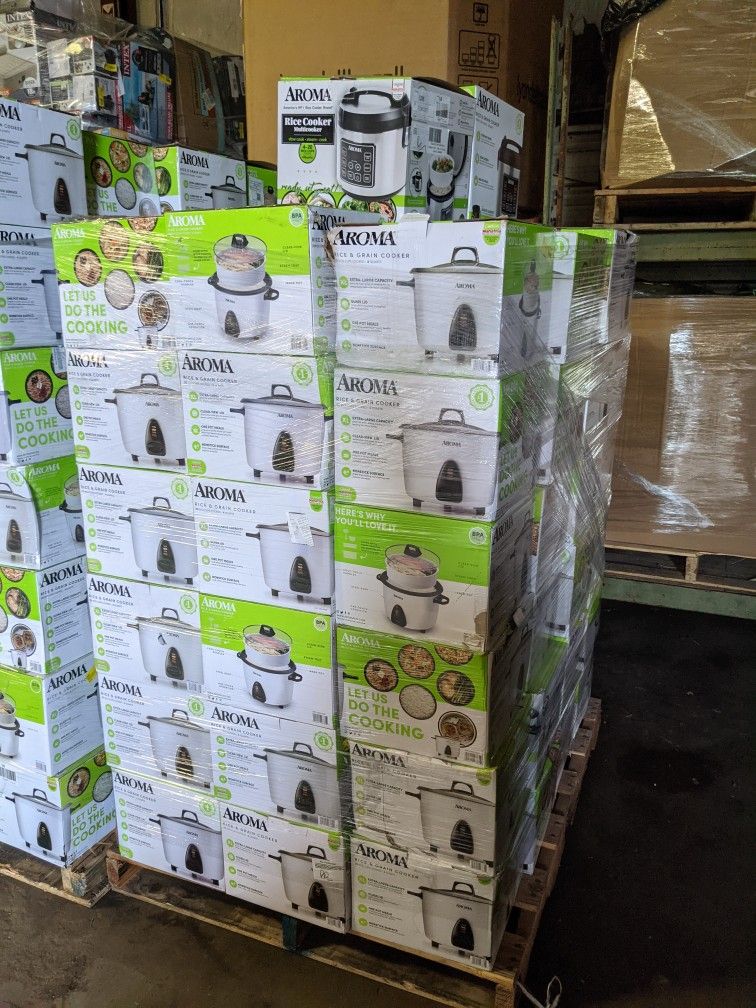Return pallets of merchandise Sale!! Rice cookers and air mattress pallets starting price is $125