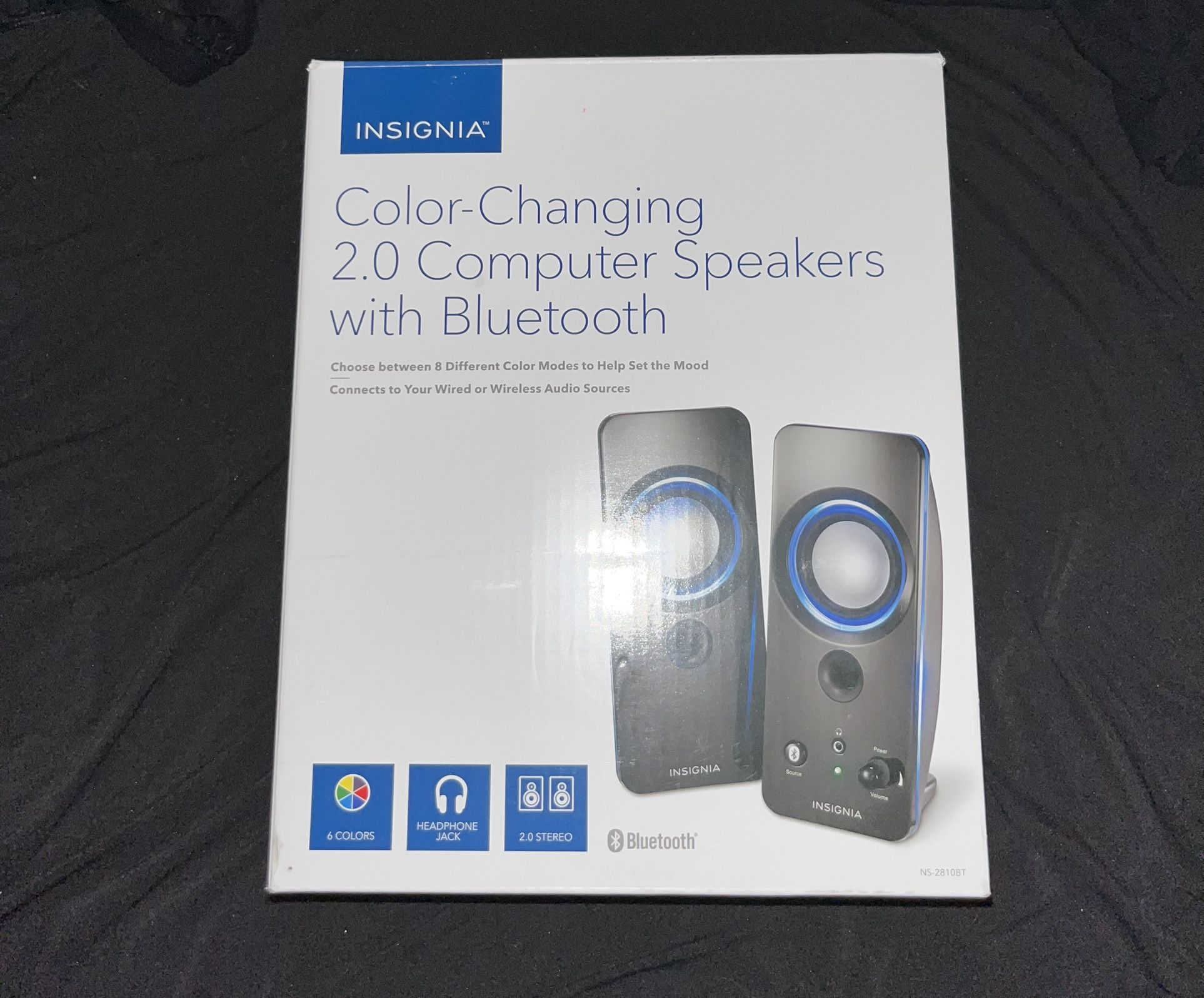 INSIGNIA Color Changing 2.0 Computer Speakers With Bluetooth!