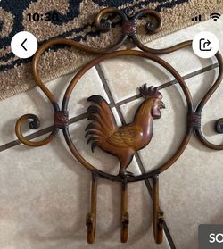 Rooster wall hook