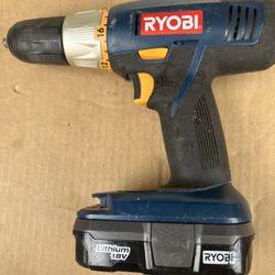 RYOBI 1/2”DRILL DRIVER - BATTERY 18V