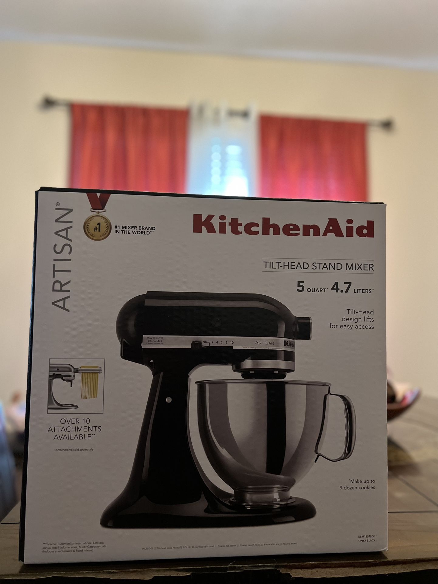 KitchenAid KSM150PSOB Artisan Series 5 qt. Tilt-Head Stand Mixer