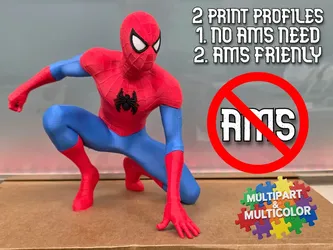 Spider-Man Statue 23cm Multicolor 3D Printed Marvel Figure