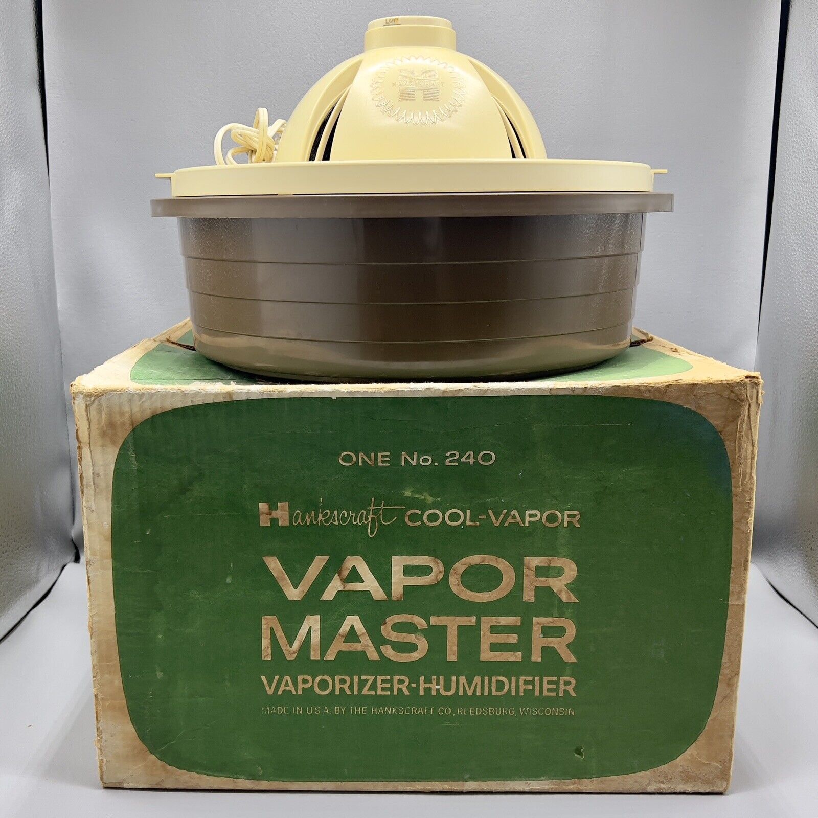 Vintage Hankscraft Cool Vapor Master Vaporizer Humidifier No 240 With Box