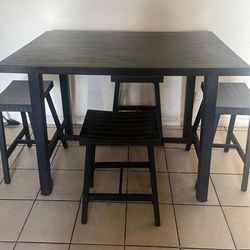 High top table 4 chairs