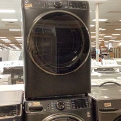 GE Washer And Dryer Set Used Front Load Stackable