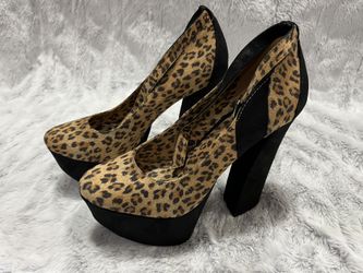 High Thick Heel Platform “Leopard Suede” 8