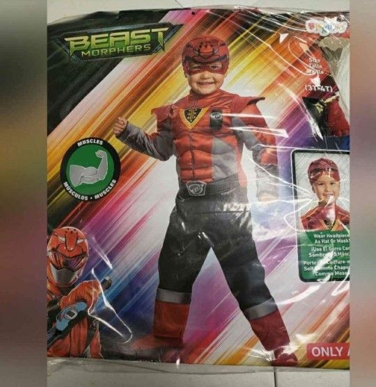 Power Ranger Beast Morphers Brand New Halloween Costume For Sale