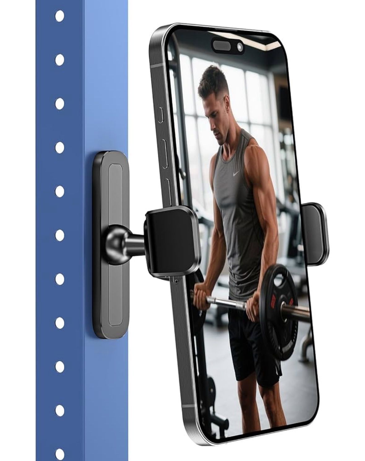 Gym Magnetic Phone Holder, 360 Adjustable