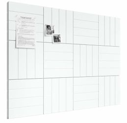 48" x 36" Large Felt Bulletin Board – White (12‑Pack)