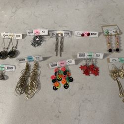 Random Lot Of 10 Earrings