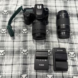 Canon 80D With Two Lenses And Batteries 