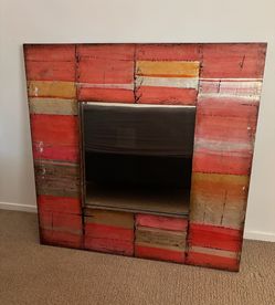 Colorful Wooden Framed Mirror
