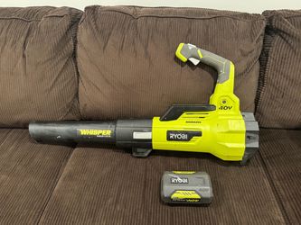RYOBI 40VHP Brushless Whisper Series 180 MPH 800 CFM Cordless Battery Leaf Blower with 8.0 Ah Battery