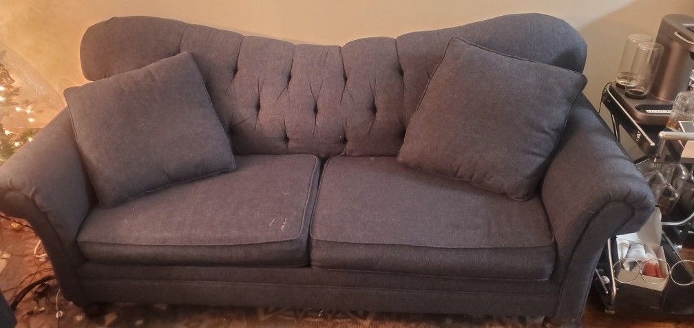 Denim Blue Couch