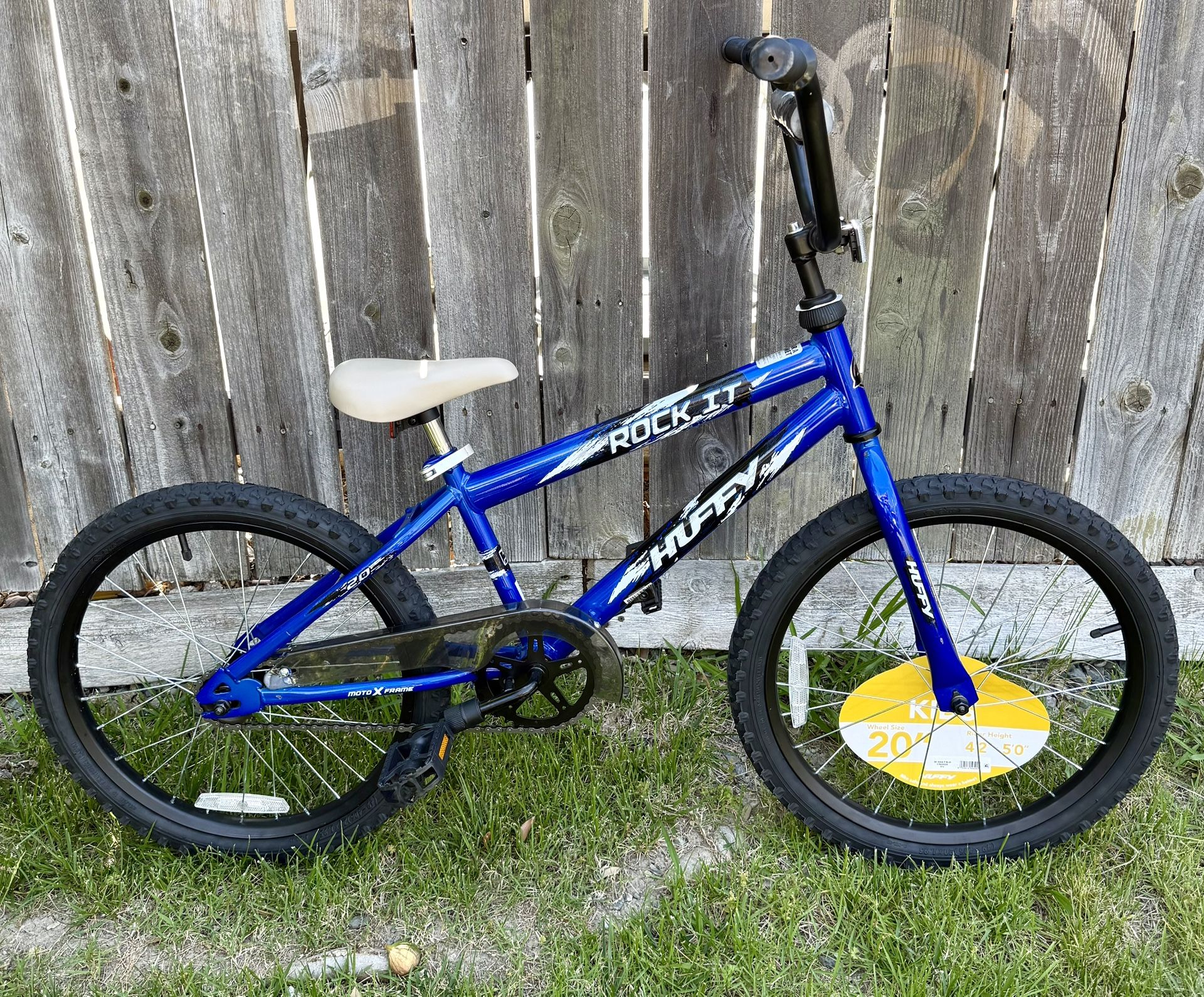 Huffy 20" Rock It Kids Bike Fits Riders 4’2" - 5’ Blue - Like NEW