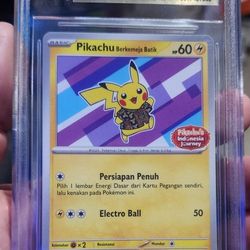 FS / NFT -  POKEMON BECKET 10 - 2024 INDONESIAN SV PROMO PIKACHU IN BATIK SHIRT #154