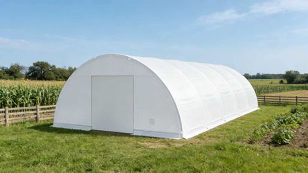 40FTx82FT Single Frame Tarpaulin Tent Warehouse Shed (Excluding containers) - The customer must have unloading capabilities, such as a forklift or cra
