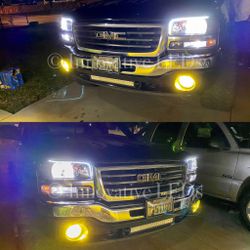 Bright Led Headlights And Fog Lights Size 