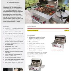 Wolf 36” Outdoor gas grill (excellent Condition)