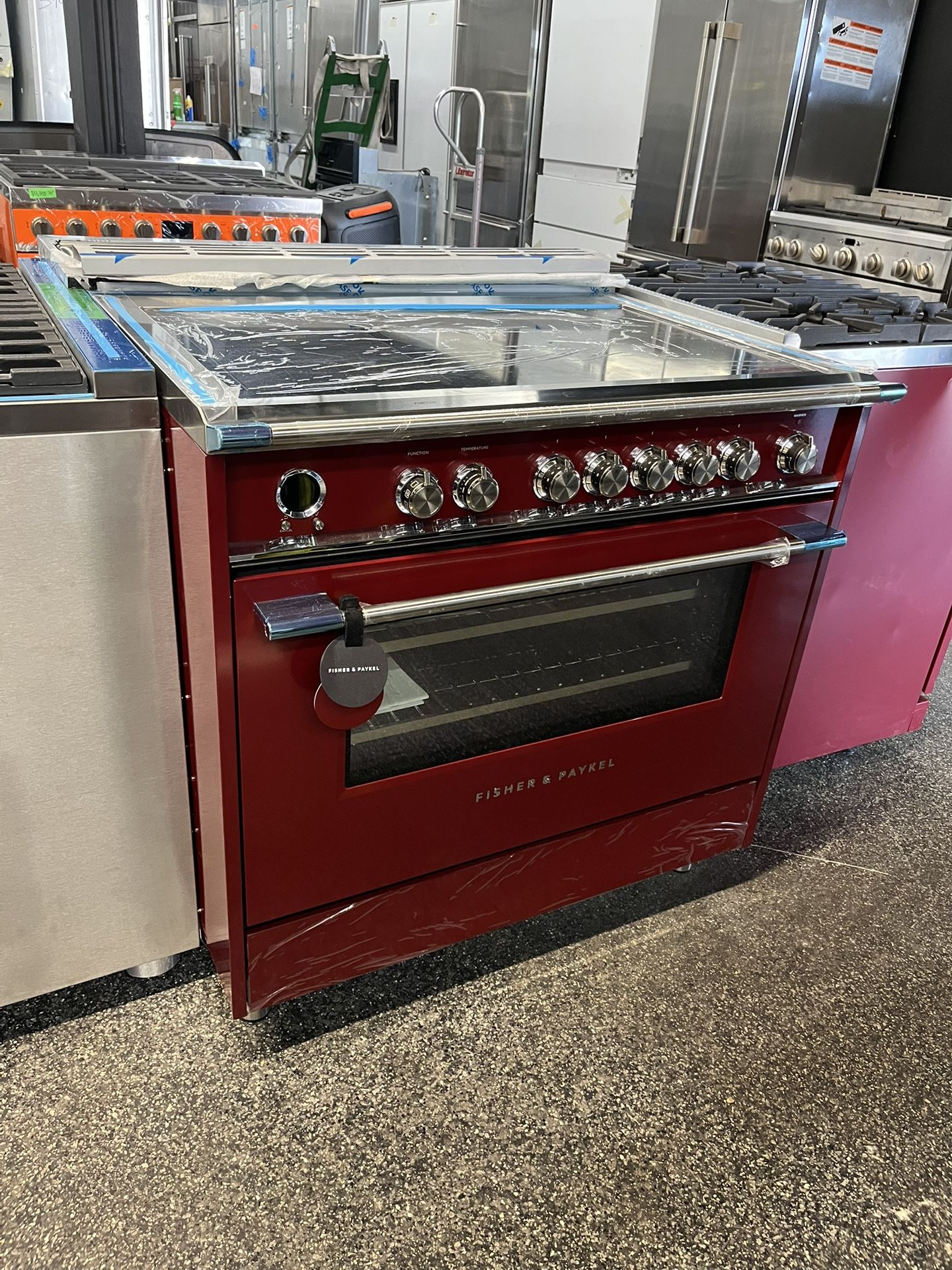 Fisher & Paykel Red 36” Induction Range Stove Electric Series 9
